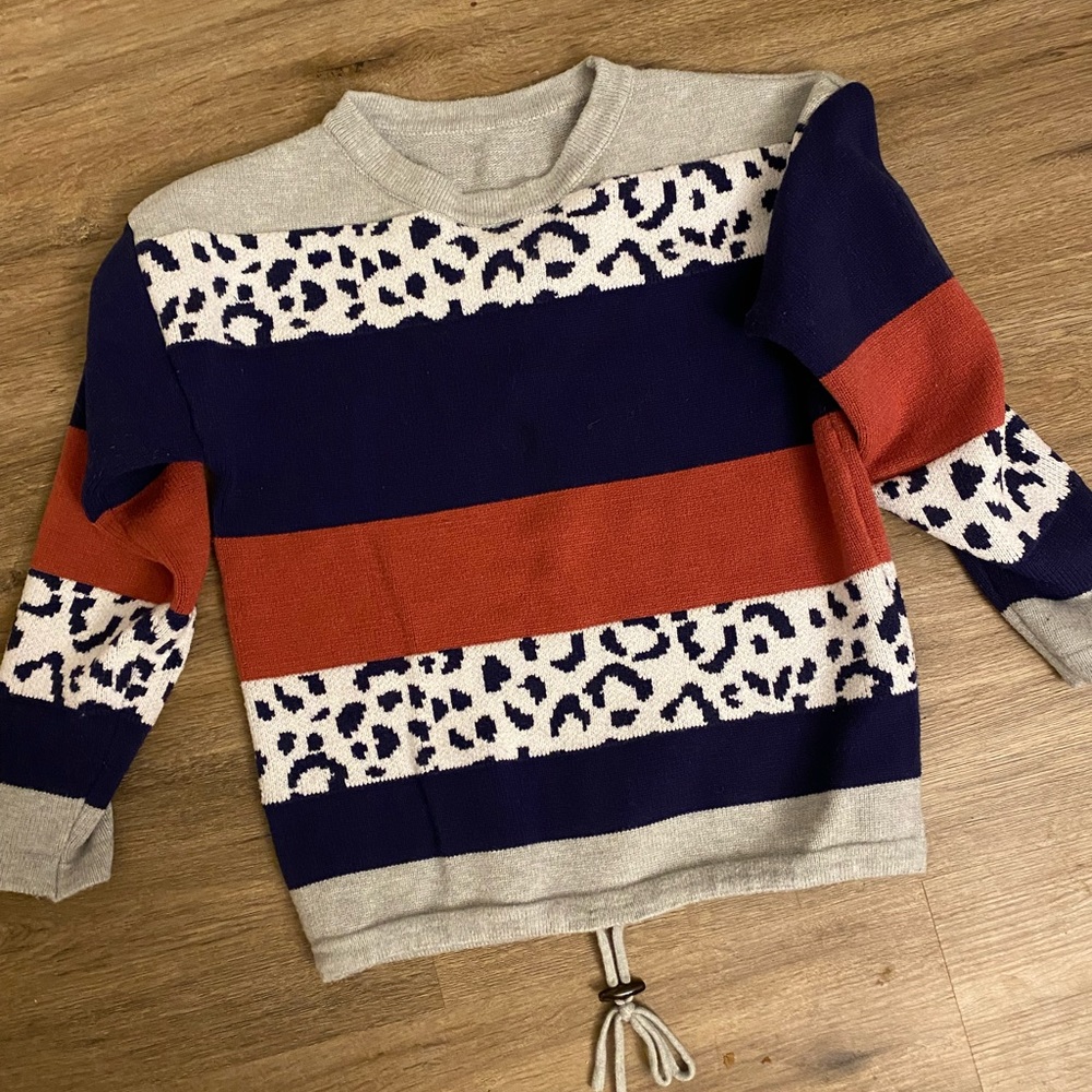 Color block/leopard sweater - Picture 2 of 2